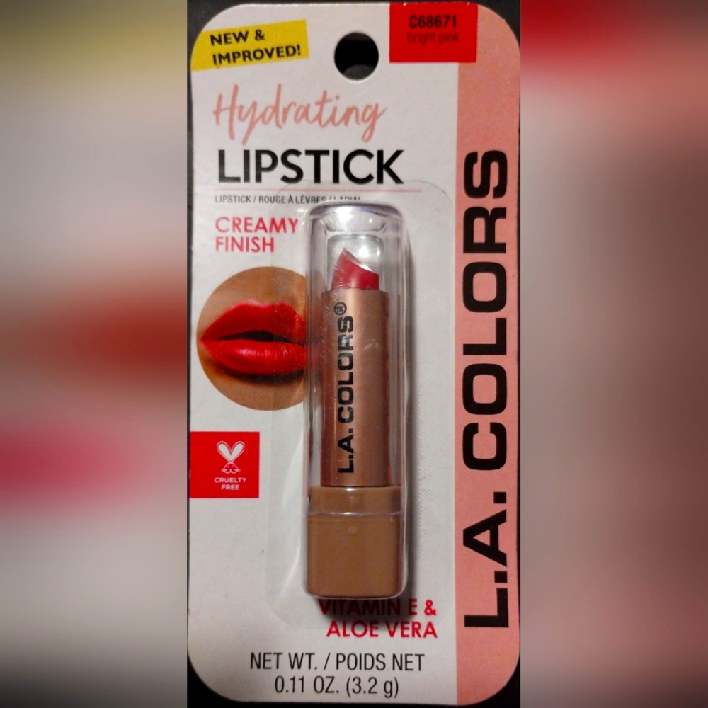 L.A. COLORS Hydrating LIPSTICK CREAMY FINISH bright pink VITAMIN E
